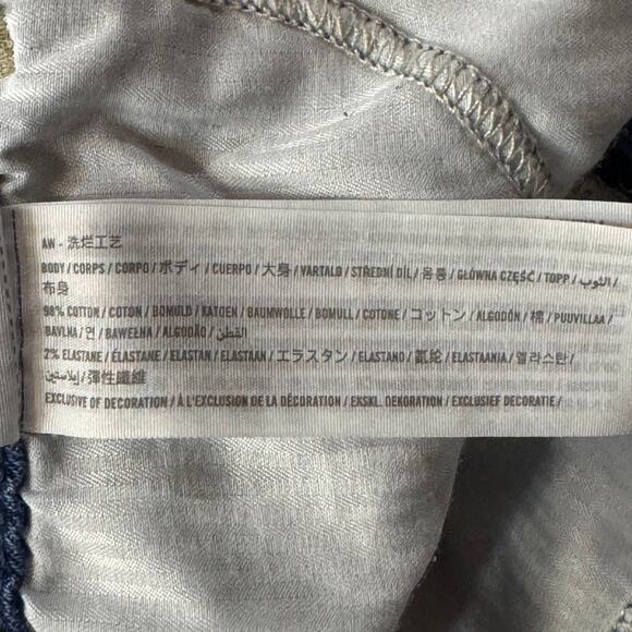 Hollister SZ 7R W28xL27 Mom Jeans Colorblock Zip-Fly Ultra Hi-Rise Pockets Blue - Picture 9 of 10